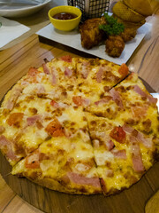 Pizza with Bacon and potato