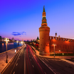 Obraz premium Moscow Kremlin at evening