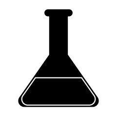 chemical flask icon over white background. vector illustration