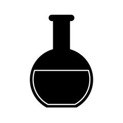 chemical flask icon over white background. vector illustration