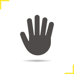 Palm glyph icon