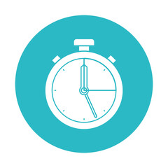 circle light blue with stopwatch icon vector illustration