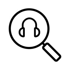 Online music search linear icon