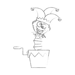 jack box toy vector icon illustration graphic design