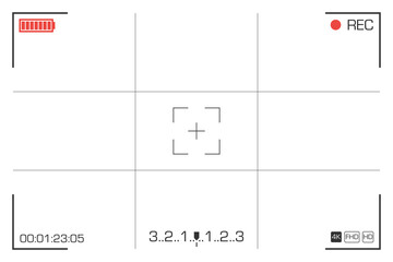 Video camera focusing screen