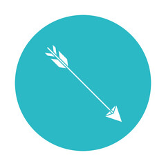 circle light blue with hunting arrow vector illustration