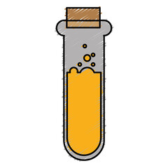test tube icon over white background. vector illustration