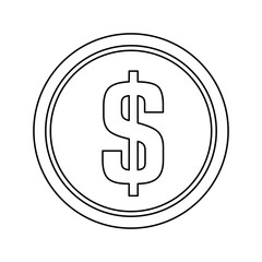 coin money symbol vector icon illustration graphic design