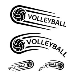 volleyball ball motion line symbol vector
