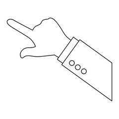 hand pointing gesture vector icon illustration graphic design