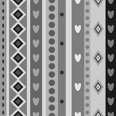 Black white seamless stripes pattern. 