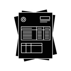 document contract official vector icon illustration graphic design