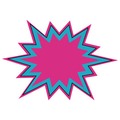 Fototapeta premium comic expression bubble icon over white background. colorful design. vector illustration