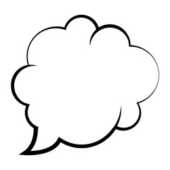 comic speech bubble icon over white background. vector illustration