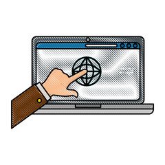 pc laptop business vector icon illustration graphic illustration