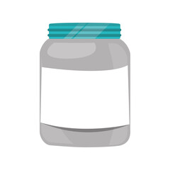 protein bottle icon over white background. vector illustration