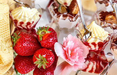 strawberry dessert. Gourmet food