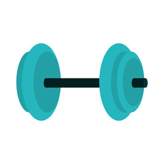dumbbell icon over white background. colorful design. vector illustration
