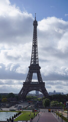 Fototapeta na wymiar Photo of Eiffel Tower as seen from Trocadero, Paris, France