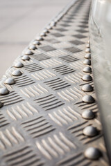 pattern of aluminum sheet on old truck