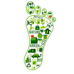 Eco icon foot print