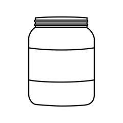 protein bottle icon over white background. vector illustration