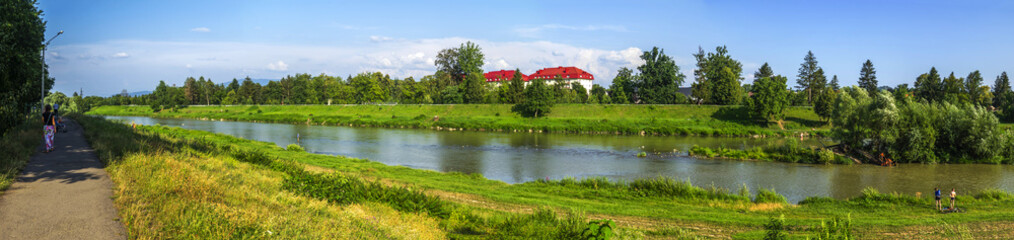 Fototapeta na wymiar Latoritsa river panorama