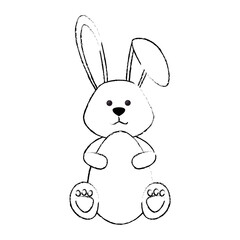 bunny animal egg easter vector icon illustration graphic design