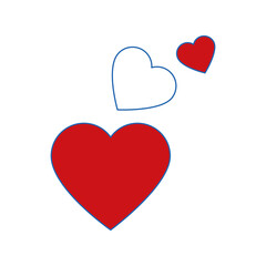 hearts love symbol vector icon illustration graphic design