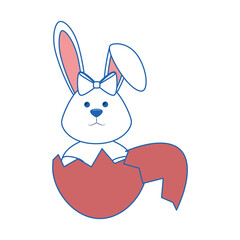 rabbit egg easter vector icon illustration graphic design