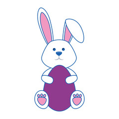 bunny animal egg easter vector icon illustration graphic design