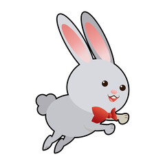 cute rabbit cartoon sweet animal funny vector illustration