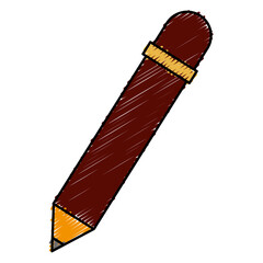 pencil utensil icon over white background. vector illustration