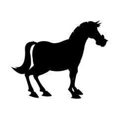 horse domestic animal, farming, agricultural species vector illustration