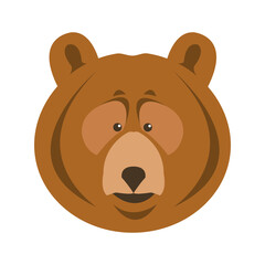 bear grizzly animal beast predator image vector illustration
