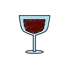 wine glass icon over white background. colorful design. vector illustration