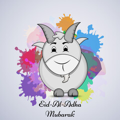 Illustration of goat for eid