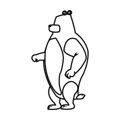 cartoon bear forest animal characters. vector illustration