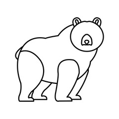bear grizzly animal beast predator image vector illustration