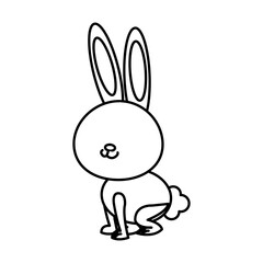 Fototapeta na wymiar cute rabbit cartoon sweet animal funny vector illustration