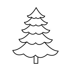 Fototapeta premium cartoon pine tree natural plant conifer image vector illustration
