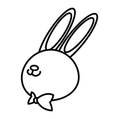 cute rabbit cartoon sweet animal funny vector illustration