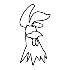 rooster bird farm domestic male image vector illustration