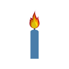 candle icon over white background. vector illustration