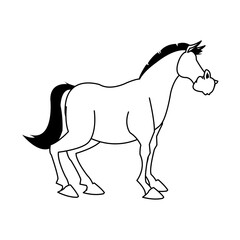 horse animal farm domestic strong image vector illustration