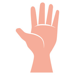 Hand with palm open icon vector illustration graphic design