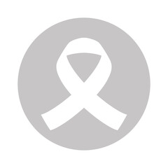 Ribbon cancer symbol icon vector illustration graphic design
