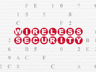 Security concept: Wireless Security on wall background