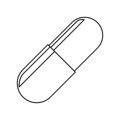 Pill medicine isolated icon vector illustration graphic design