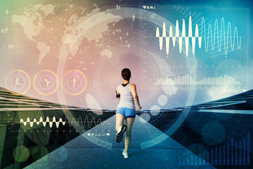 worldwide sports concept. sport technology abstract.